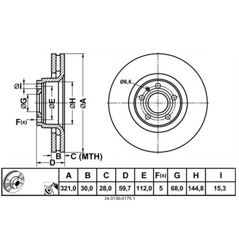 Zavorni disk AUDI A6 C6 prednji