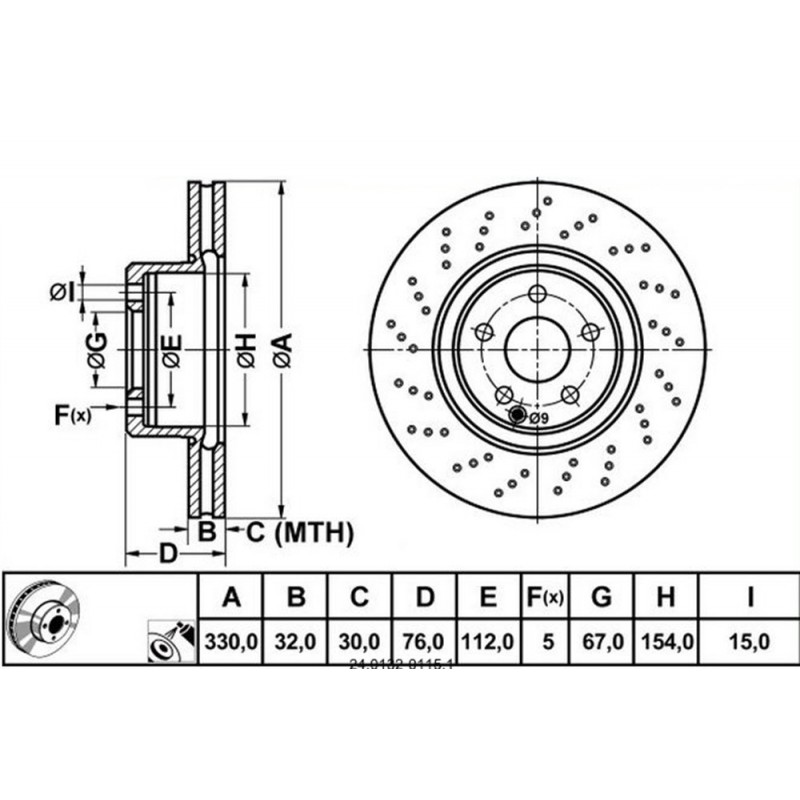 Bremsscheibe MERCEDES S-class |W220, C215| vorne
