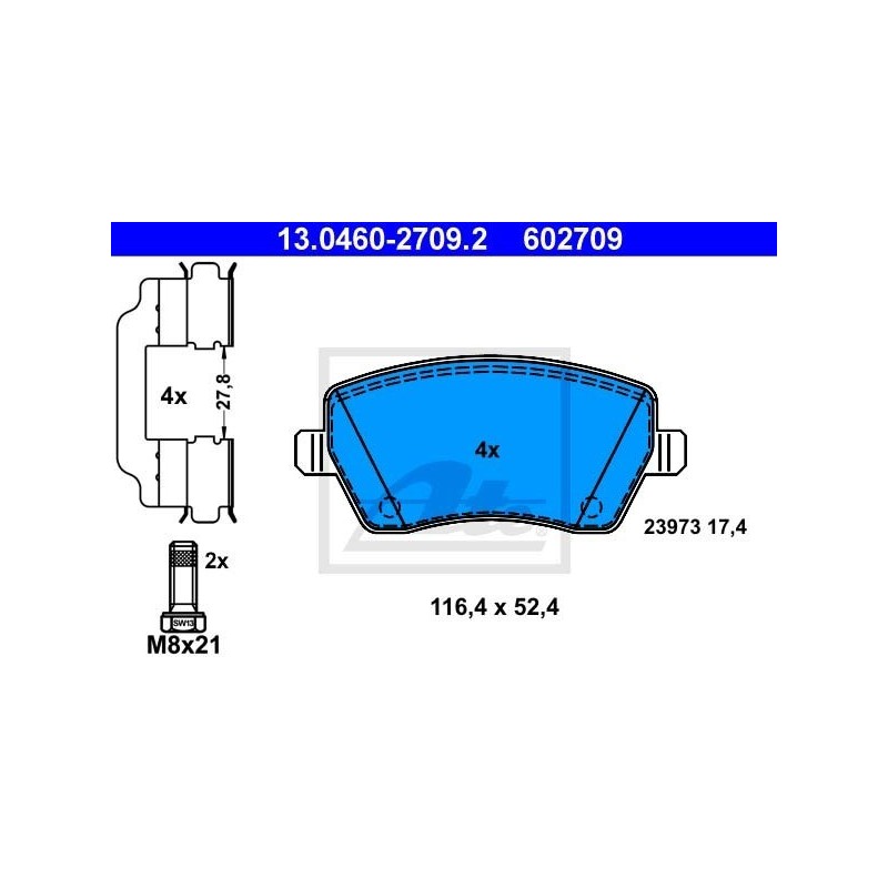 Ploščice zavorne CLIO III, IV, KANGOO, MODUS, DUSTER, LOGAN, LODGY, NOTE prednje