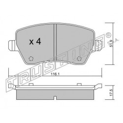 Ploščice zavorne CLIO III, IV, KANGOO, MODUS, DUSTER, LOGAN, LODGY, NOTE prednje