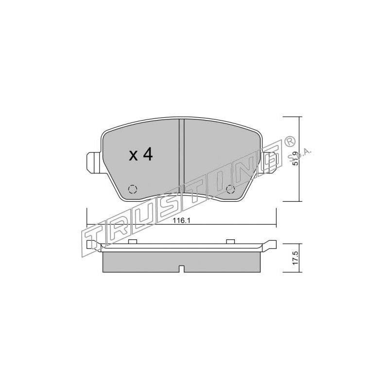 Ploščice zavorne CLIO III, IV, KANGOO, MODUS, DUSTER, LOGAN, LODGY, NOTE prednje