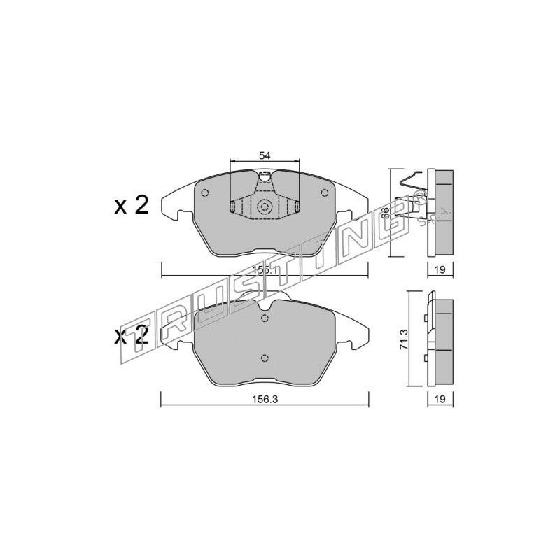 Zavorne ploščice CITROEN C4 I, C4 Coupe, PEUGEOT 207, 208, 308, 3008, RCZ prednje