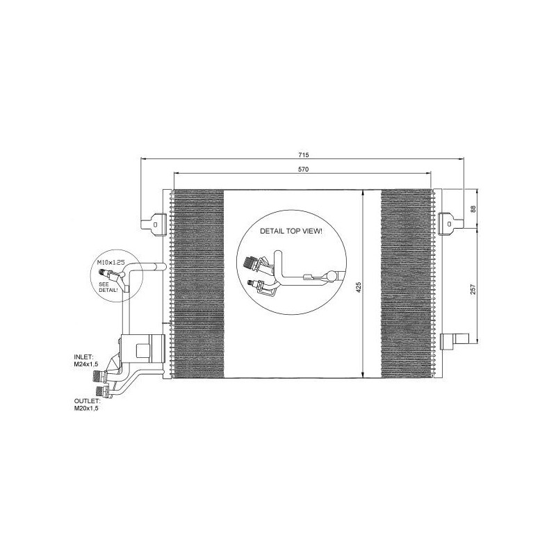 Condenser air conditioning AUDI A6 97-