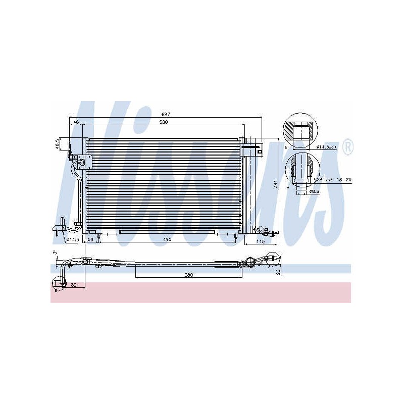 Condenser air conditioning Berlingo, Xsara 97-, PEUGEOT 306, Partner 96-