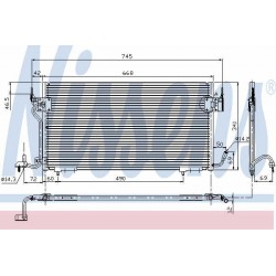 Condenser air conditioning CITROEN Berlingo, Xsara, PEUGEOT Partner D, TD, Hdi