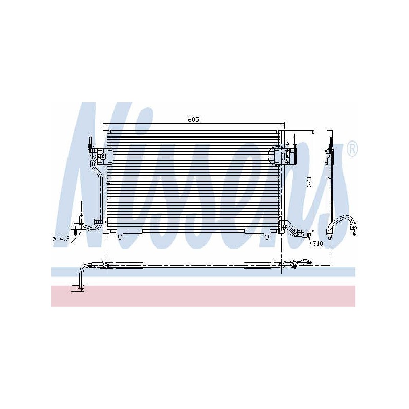 Condenser air conditioning CITROEN Berlingo, ZX, PEUGEOT 306, Partner 93-