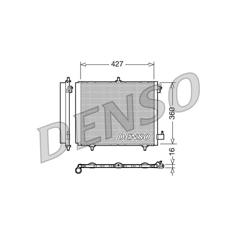 Condenser air conditioning CITROEN C2, C3, PEUGEOT 207