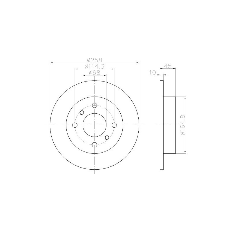 Brake disc NISSAN Almera N16, Primera P10, P11 rear