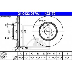 Bremsscheibe NISSAN 200 SX, Almera N16, Primera P11 vorne