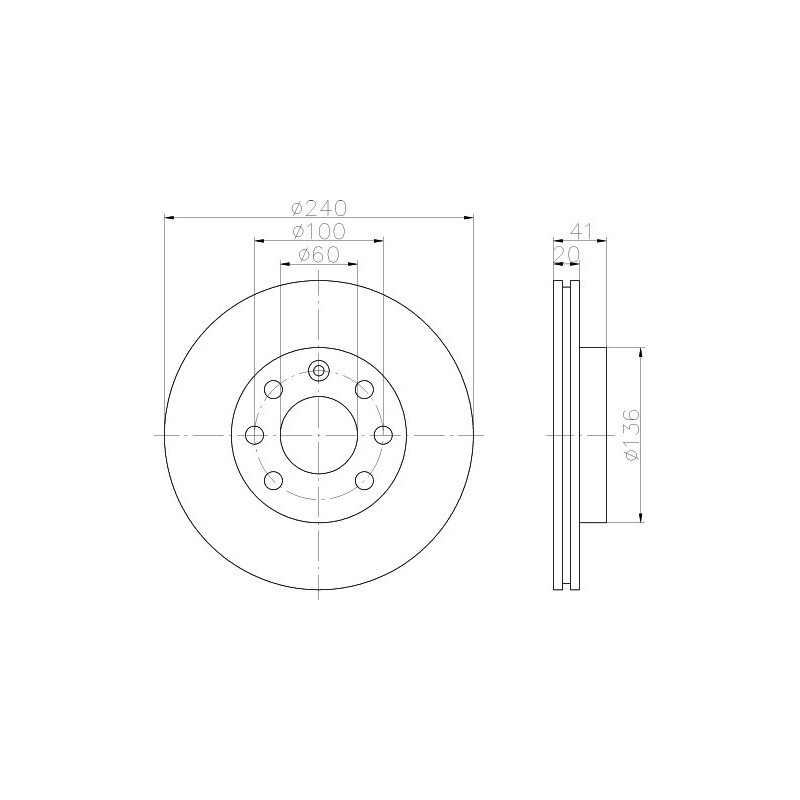Bremsscheibe OPEL Corsa C vorne mit ABS