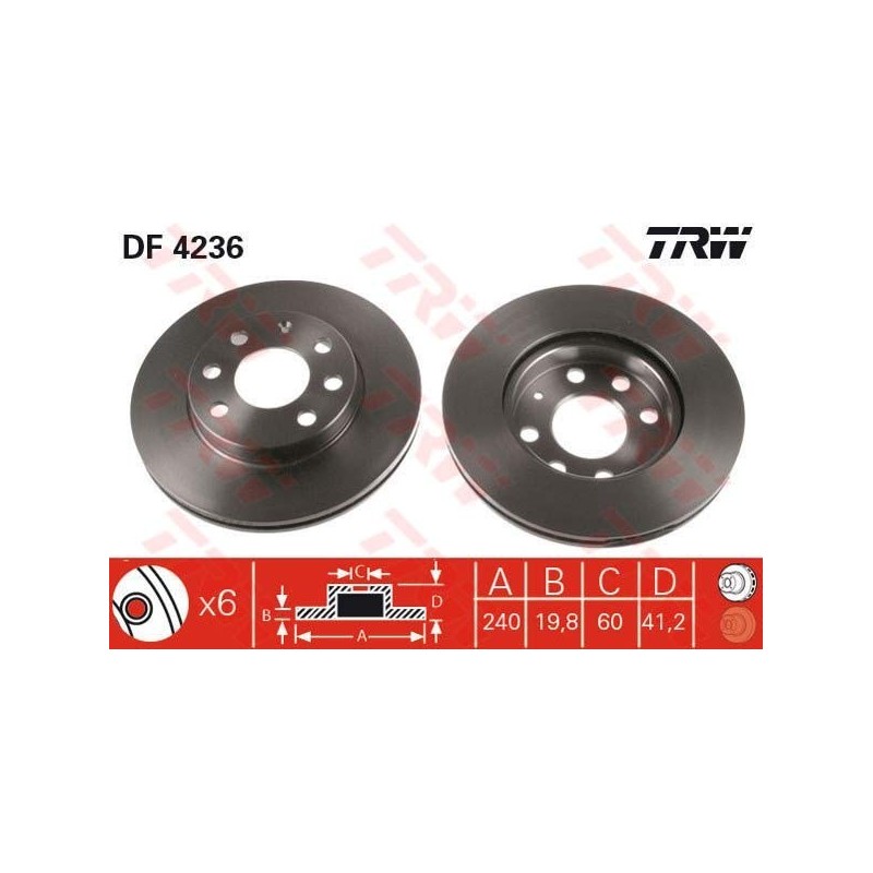 Bremsscheibe OPEL Corsa C vorne mit ABS