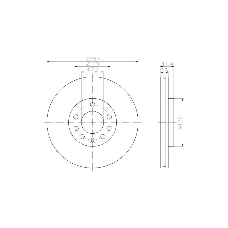 Bremsscheibe FIAT Croma, OPEL Signum, Vectra C, SAAB 9-3 vorne