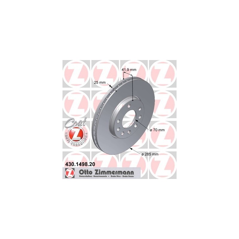 Brake disc FIAT Croma, OPEL Signum, Vectra C, SAAB 9-3 front