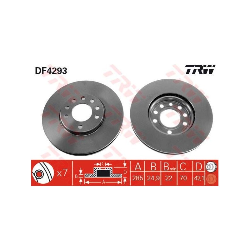 Brake disc FIAT Croma, OPEL Signum, Vectra C, SAAB 9-3 front