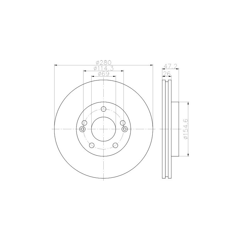 Bremsscheibe HYUNDAI ix20, i30, KIA Ceed, Soul, Venga vorne