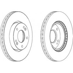 Brake disc HYUNDAI ix20, i30, KIA Ceed, Soul, Venga front