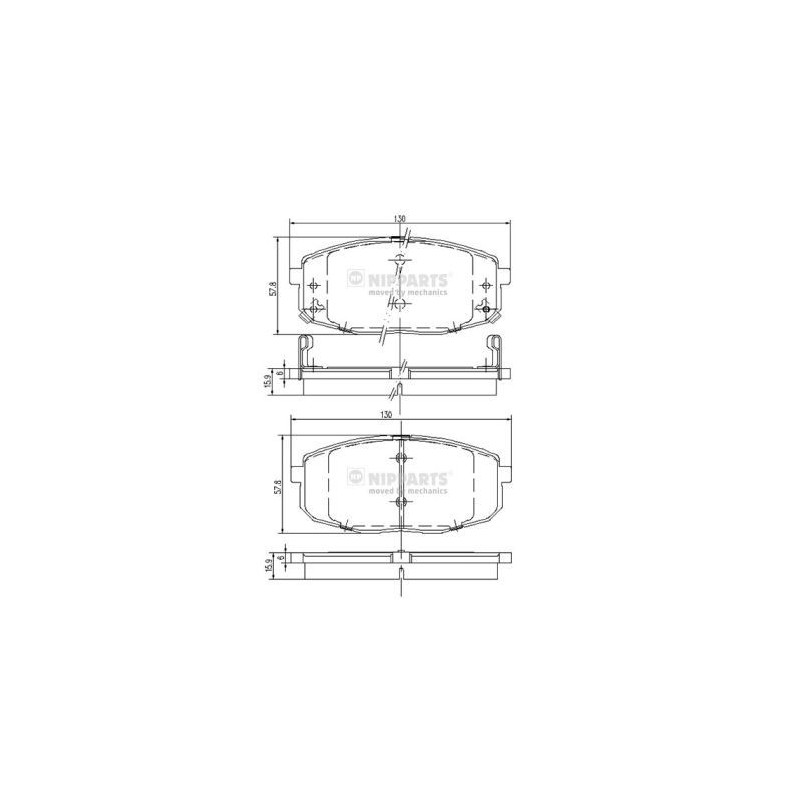 Bremsklötze HYUNDAI i30, KIA Carens, Ceed sprednje