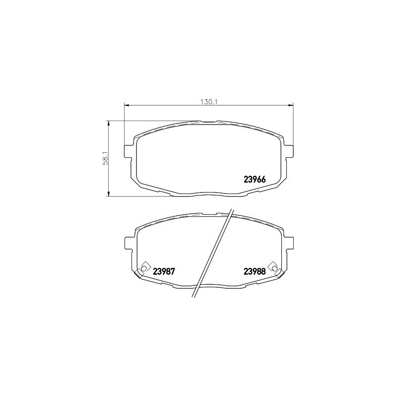 Brake pads HYUNDAI i30, KIA Carens, Ceed front