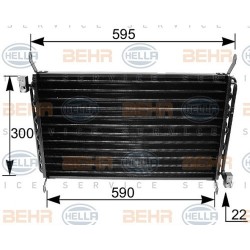 Condenser air conditioning FIAT Brava, Bravo, Marea 1.4, 1.6 16V