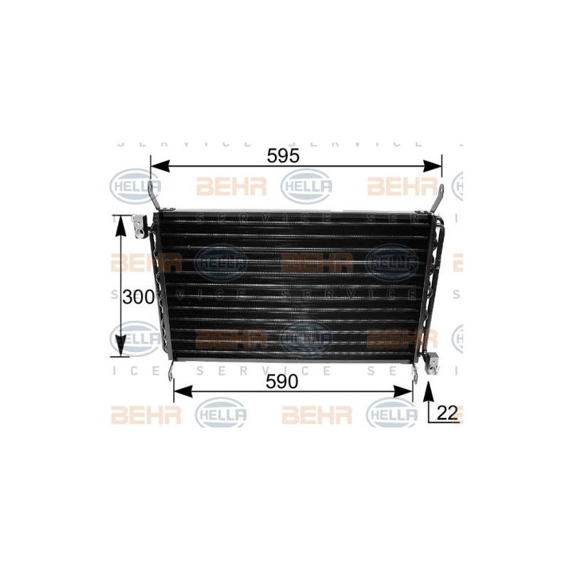 Condenser air conditioning FIAT Brava, Bravo, Marea 1.4, 1.6 16V