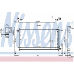 Condenser air conditioning FIAT Brava, Bravo, Marea 1.9TD, JTD