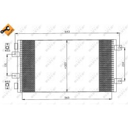 Condenser air conditioning FIAT Punto II 1.2 (Valeo system)