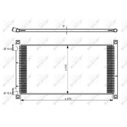 Condenser air conditioning FIAT Punto 1.8HGT, 1.9D, JTD