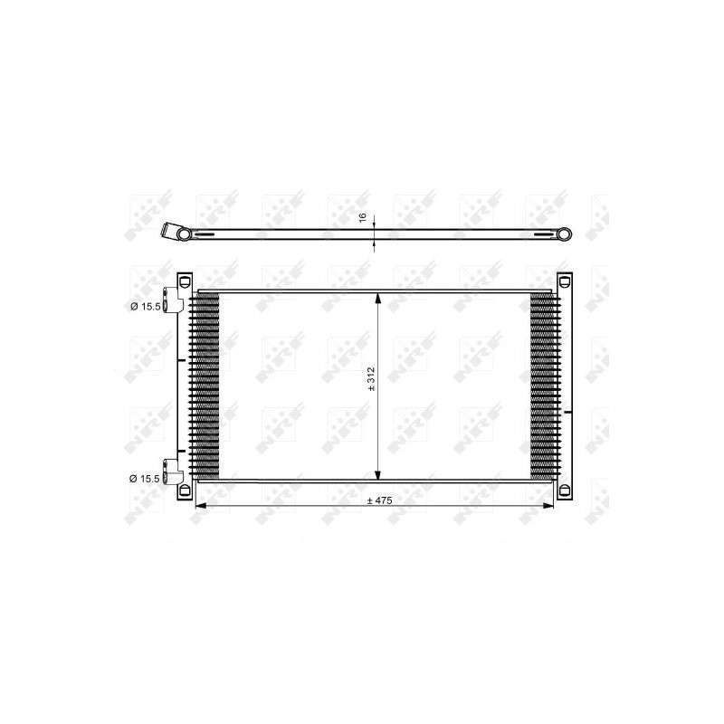 Condenser air conditioning FIAT Punto 1.8HGT, 1.9D, JTD