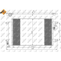 Condenser air conditioning FORD Galaxy, SEAT Alhambra, VW Sharan