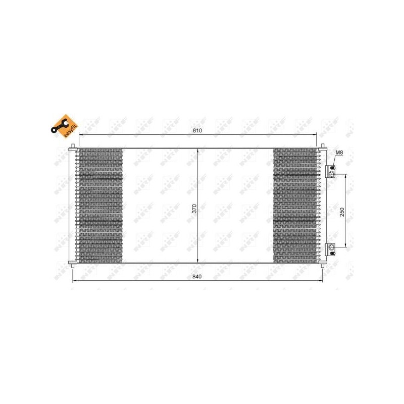 Condenser air conditioning FORD Transit Mk6, Mk7