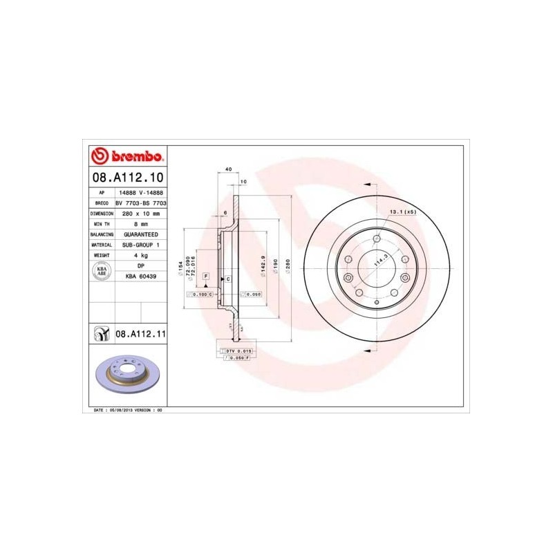 Bremsscheibe MAZDA 6 hinten