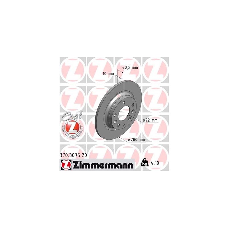 Brake disc MAZDA 6 rear