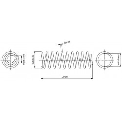 Coil spring VOLVO 850, S70 rear