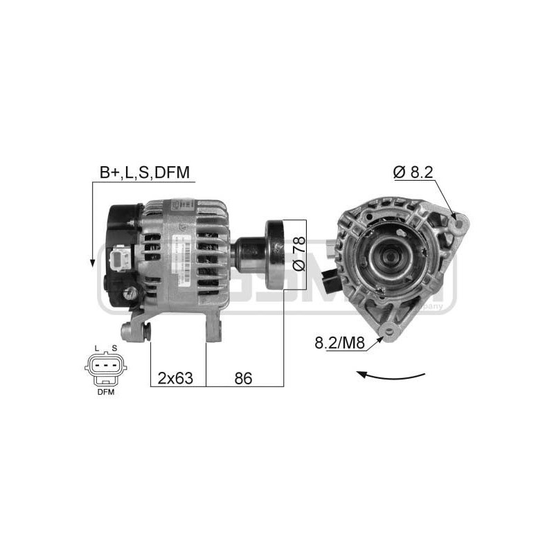 Alternator FORD Focus 1.8TDCi, 2.0 16V