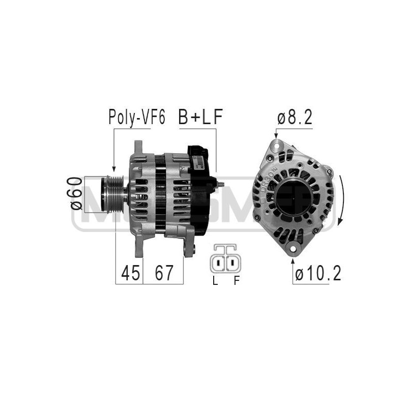 Alternator OPEL Astra H, Corsa D, Meriva, Zafira 1.7 cdti