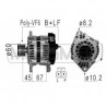 Alternator OPEL Astra H, Corsa D, Meriva, Zafira 1.7 cdti