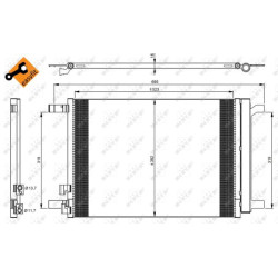 Kondenzator klime AUDI A3, Q2, Q3, TT, CUPRA Ateca, SEAT Ibiza, Leon, ŠKODA Kamiq, Karoq, Kodiaq, Octavia, VW Arteon, Golf 7