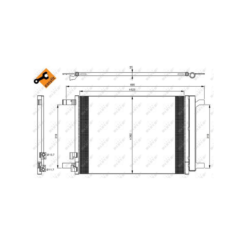 Kondensator Klimaanlage AUDI A3, Q2, Q3, CUPRA Ateca, SEAT Ibiza, Leon, ŠKODA Kamiq, Kodiaq, Octavia, VW Golf 7