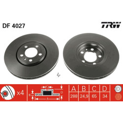 Brake disc AUDI, SEAT, SKODA, VW front