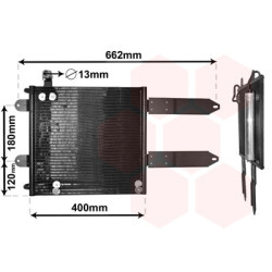 Condenser air conditioning VW Caddy, Polo, Lupo