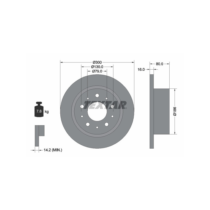 Bremsscheibe CITROEN jumper, PEUGEOT Boxer hinten