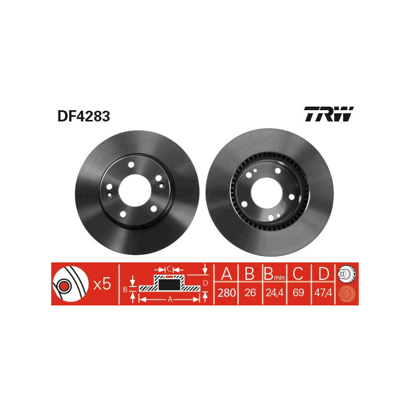 Kočioni disk HYUNDAI Tucson, KIA Sportage prednji