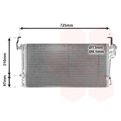 Condenser air conditioning HYUNDAI Trajet 00-