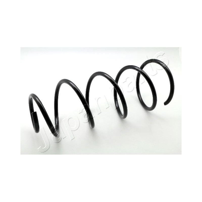 Coil spring for the front axle Peugeot 307 and Citroën C4 in silver on a white background