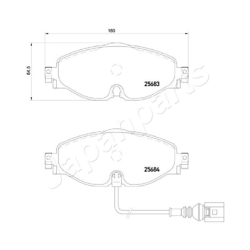 Brake pads Audi A3 SEAT Leon SKODA Octavia VW Golf