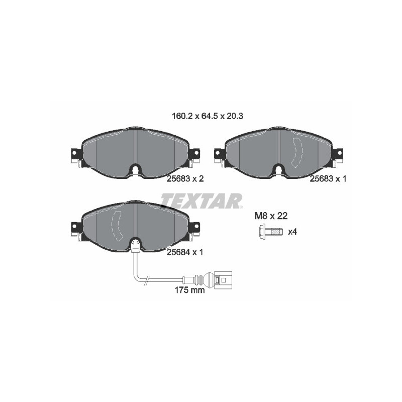 Bremsbeläge Audi A3 SEAT Leon SKODA Octavia VW Golf 7