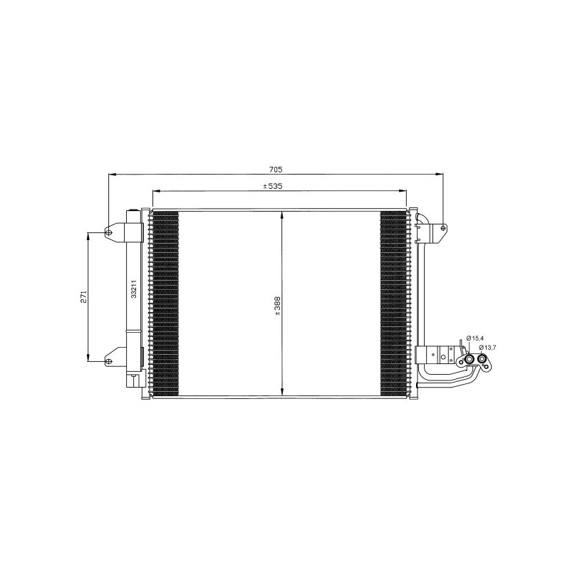 Condenser Audi, Proton, Seat, Skoda, VW