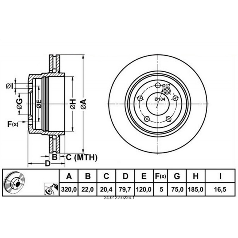 Bremsscheibe BMW X3 |E83| hinten