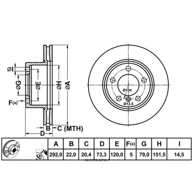 Bremsscheibe BMW 1 |E81, E82, E87, E88|, 3 |E90| vorne